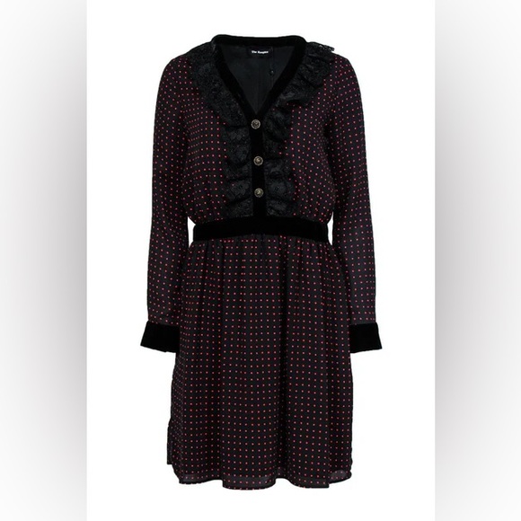 NWT THE KOOPLES Embellished Polka-Dot Dress - Picture 5 of 12